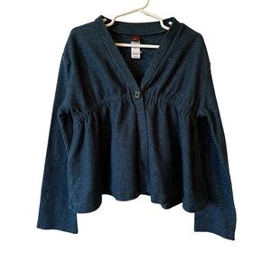 TEA COLLECTION GIRLS 7 NAVY SPARKLE SWEATER